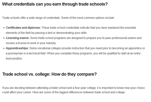 Trade School 